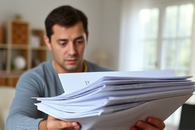 Insurance policy documents with light shining through, symbolizing savings.