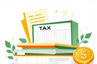 Financial documents and tax forms organized for savings.