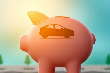 Symbolic image of smart savings and efficient travel