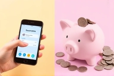 Canceling subscriptions leads to saving money, piggy bank illustration