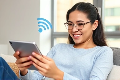 Smart saving: tablet and smartphone sharing data.