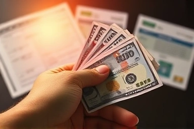 Korean won bills symbolizing year-end tax bonus