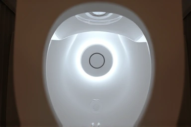 Inside toilet tank with advanced automatic cleaner