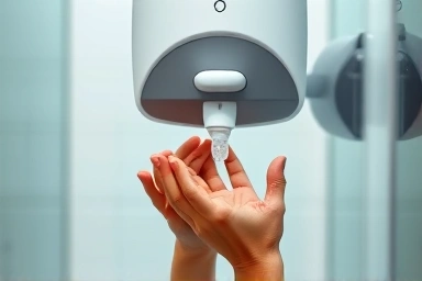 Contactless soap dispensing for hygiene.