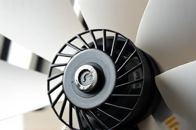 Close-up of BLDC fan motor, symbolizing efficiency and quietness.