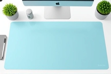 Sleek PVC desk mat on a modern workspace