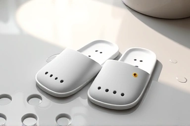 Modern EVA bathroom slippers with efficient water drainage