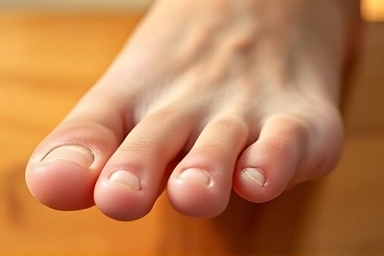 Healthy, smooth foot skin texture.