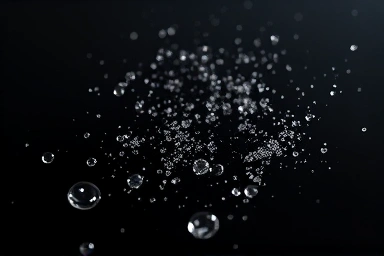 Abstract representation of grease dissolving easily