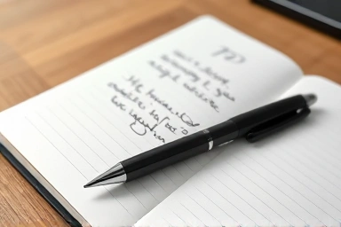 Sleek Jetstream 4-color multi-pen with 0.5mm pencil on desk