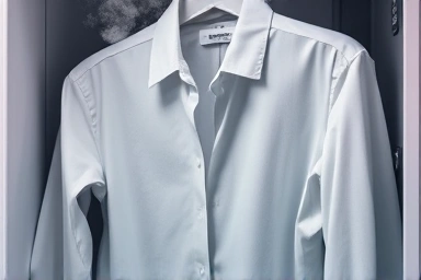 Clothing being refreshed inside an LG Styler.