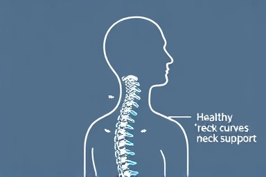 Natural 'C' curve of the human spine and neck support