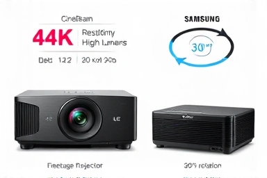 LG CineBeam Cube and Samsung The Freestyle design details