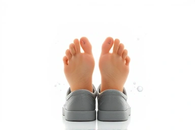 Symbolic image of fresh, healthy feet after using shoe dryer.