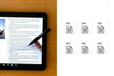 Digital organization of tablet PDF notes