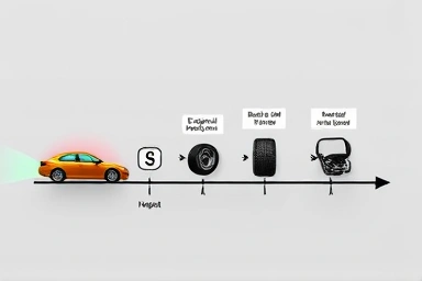 Car maintenance timeline showing extended lifespan with part replacements.
