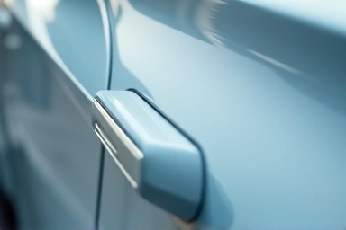 Car door guard protecting vehicle from dings