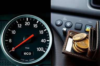 Speedometer eco zone, saving money, fuel efficiency benefits