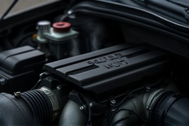 Car engine overheating with steam, symbolizing danger.