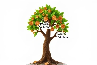 Long-term financial growth of electric vehicles over gasoline cars.