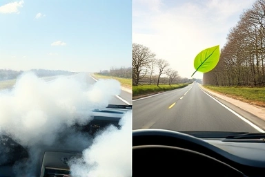 Contrast between inefficient and efficient driving styles.