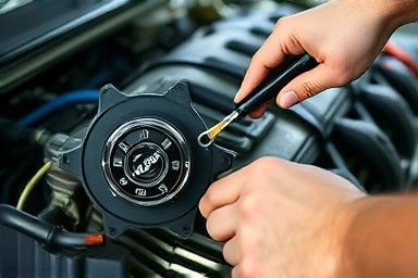 Mechanic cleaning GDI engine intake valves