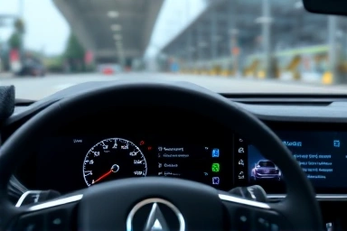 Autonomous car dashboard interface.