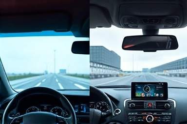 HUD display comparison: OEM integrated vs. aftermarket unit