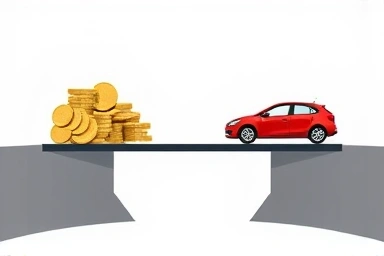 Symbolic bridge between traditional car purchase and rent transfer.