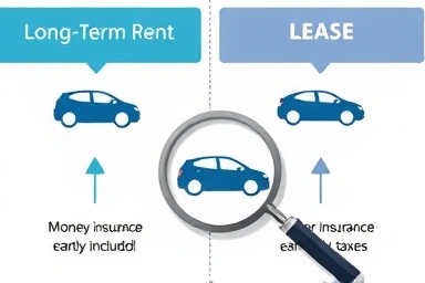 Financial breakdown of car rental vs lease costs