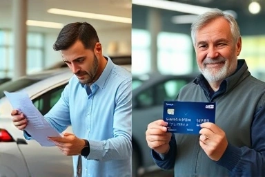 Comparing stressful car buying vs. confident cashback strategy.
