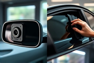 Expert installation of car dashcam and premium window tint film.