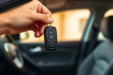 Car key in hand, symbolizing trusted used car ownership.