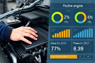 Car maintenance and engine performance metrics visualization