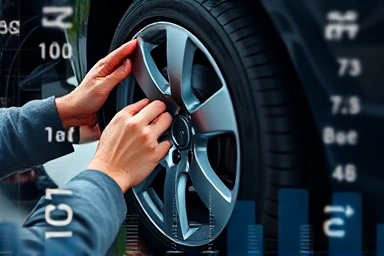Wheel alignment adjustment using advanced technology for car tires.