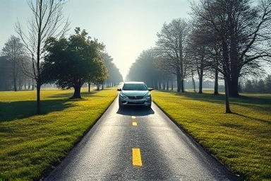 Symbolic representation of safe vs. fraudulent used car transactions.