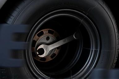 Symbolic image of tire wear revealing hidden car issues