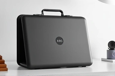 Durable hard case protecting a 15.6-inch laptop.