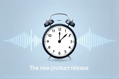 Symbolic representation of time and anticipation for new tech.