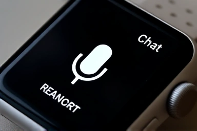 Apple Watch KakaoTalk chat screen with microphone