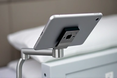 Durable and flexible tablet mount for bed