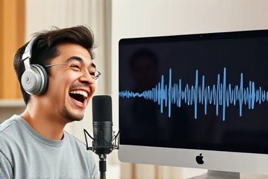 Clear audio output from a broadcast microphone to digital waveform