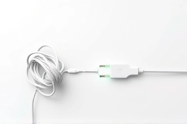 Old charging cable transforming into new fast cable