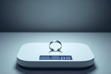 Symbol of accurate health measurement with a smart ring