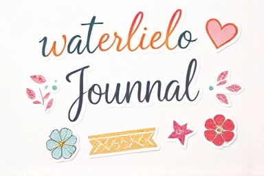 Digital journal stickers and planner template elements