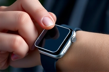 Applying screen protector to smartwatch