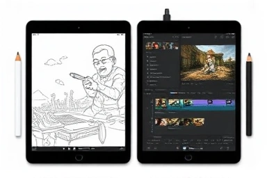 iPad Pro and Air for digital art and video editing
