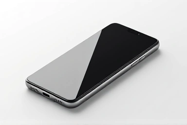 Futuristic smartphone with minimized UI element