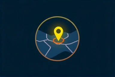 Stylized map showing a child's safe, tracked location.