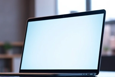 Laptop screen with anti-reflection film, clear and glare-free.